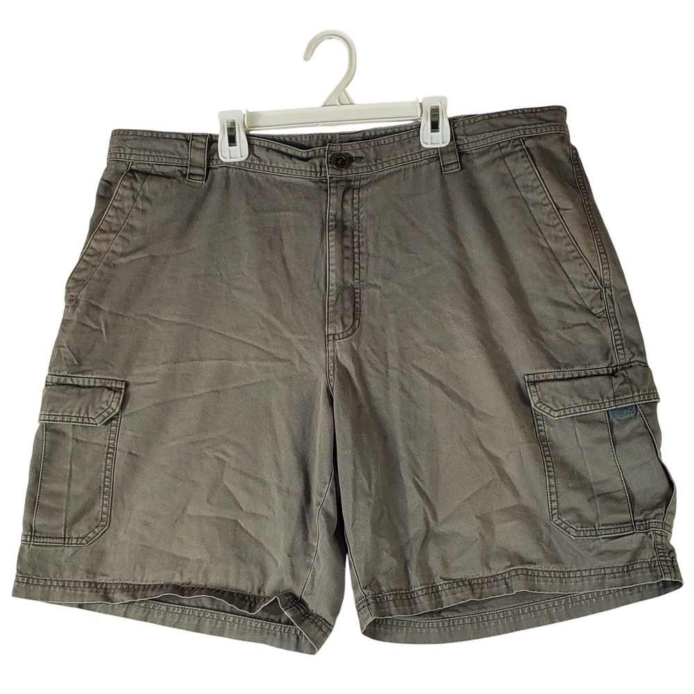 Columbia Omni-Shade Cargo Shorts Mens 40 Gray Brown Hiking Outdoor